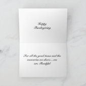 FRIENDSHIP-ERNTEDANK FEIERTAGSKARTE (Innenseite)