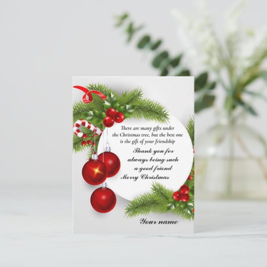 "Friendship" Flachbild-Urlaubsgrußkarte Feiertagskarte (Stehend Vorderseite)