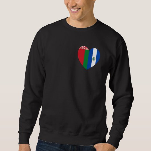 Friendship Forever El Salvador And Belarus Sweatshirt (Vorderseite)
