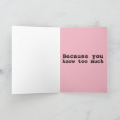 FRIENDSHIP-FUNNY GREETING CARDS FEIERTAGSKARTE (Innenseite)