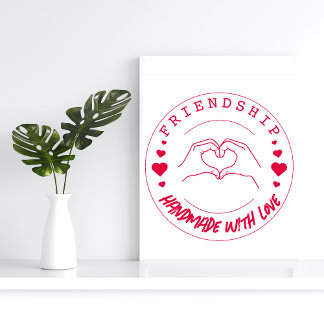 Friendship Handmade with Love Craft Stamp– Permastempel