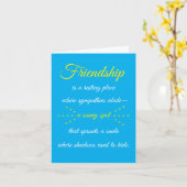 Friendship is a Resting Place Note Card Karte (Gelbe Blume)
