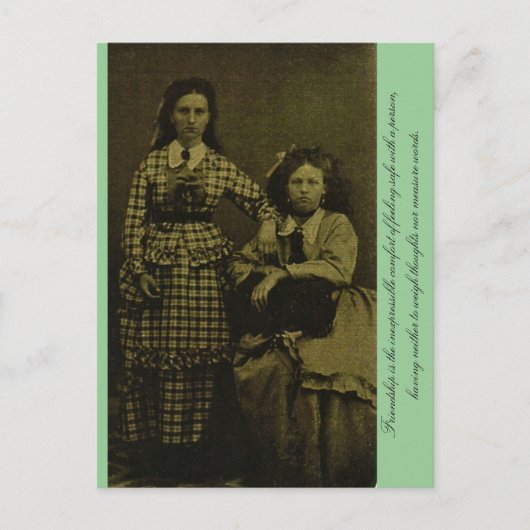 Friendship is the Unauslöschlich Comfort. Postkarte (Vorderseite)