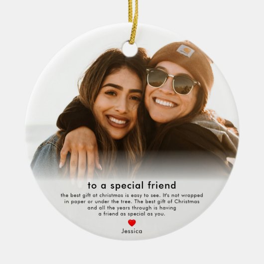 Friendship Keepsake Best Friend Christmas Keramik Ornament (Vorne)