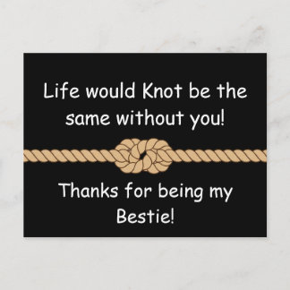 Friendship Knot Bestie Appreciation Art Postkarte