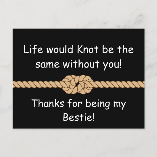 Friendship Knot Bestie Appreciation Art Postkarte (Vorderseite)