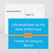 Friendship Knot Bestie Appreciation Art Postkarte (Vorne/Hinten)