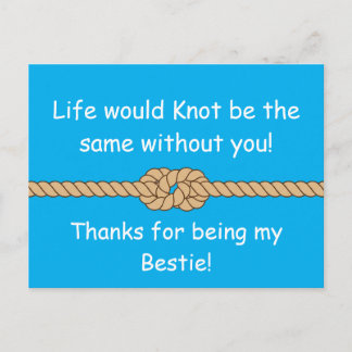 Friendship Knot Bestie Appreciation Art Postkarte