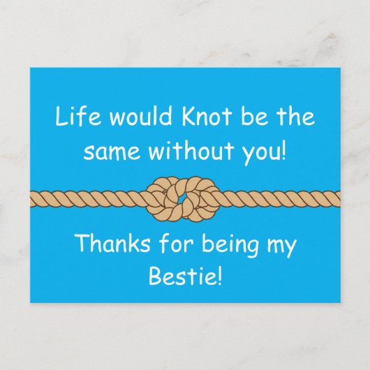 Friendship Knot Bestie Appreciation Art Postkarte (Vorderseite)