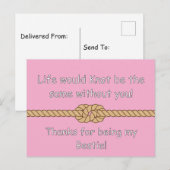 Friendship Knot Bestie Appreciation Art Postkarte (Vorne/Hinten)