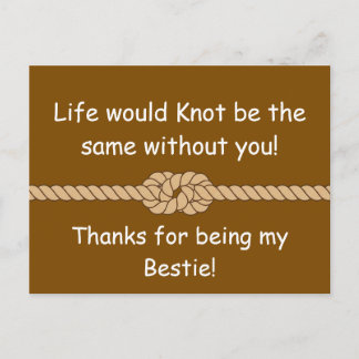 Friendship Knot Bestie Appreciation Art Postkarte
