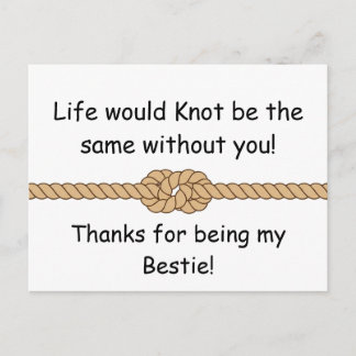 Friendship Knot Bestie Appreciation Art Postkarte