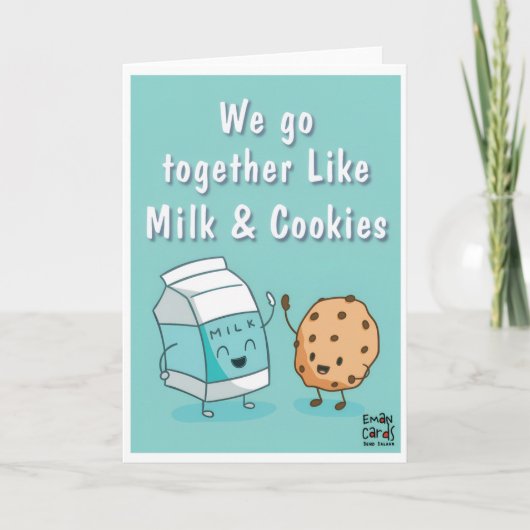 Friendship - Milk & Cookies Funny Karte (Vorderseite)