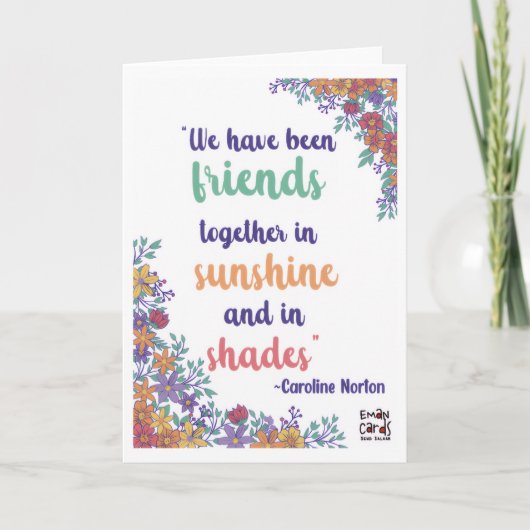 Friendship - Nice Floral Card Karte (Vorderseite)