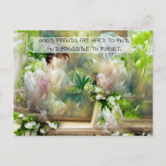 Friendship Quote Beautiful Floral Postkarte