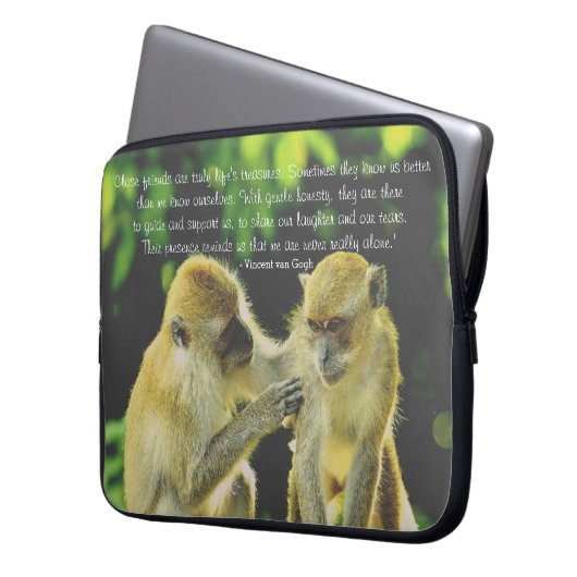 Friendship Quote by Vincent van Gogh Laptopschutzhülle (Vorderseite Links)