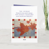 FRIENDSHIP TEA Cross Stitch Karte (Rückseite)