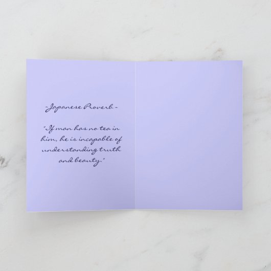 FRIENDSHIP TEA Cross Stitch Karte (Innenseite)