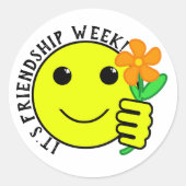 Friendship Week Runder Aufkleber (Vorderseite)