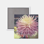 Friendship Zitat Pink Dahlia Magnet (Vorderseite/Rückseite)