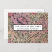 Friendship Zitat Vintages Blumenmuster Postkarte (Vorne/Hinten)