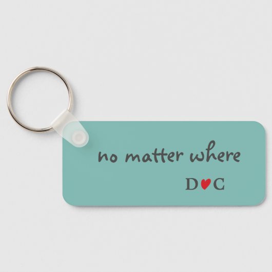 Friendship Zitat Zwei Vogelroten Blätter Monogramm Schlüsselanhänger (Rückseite)