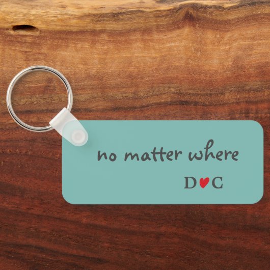 Friendship Zitat Zwei Vogelroten Blätter Monogramm Schlüsselanhänger (Rückseite)