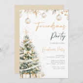 Friendsmas Christmas Tree Holiday Party Einladung (Vorne/Hinten)