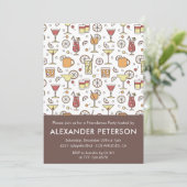 Friendsmas Einladungen Cocktail Muster (Stehend Vorderseite)