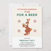 Friendsmas Einladungen Funny Kangaroo Bierpun (Vorderseite)