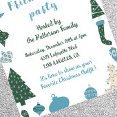 Friendsmas Einladungen Niedlich grün blau