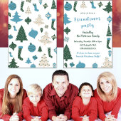 Friendsmas Einladungen Niedlich grün blau