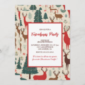 Friendsmas Einladungen Niedliche Whimsikale Hirsch (Vorne/Hinten)