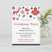 Friendsmas Einladungen Weihnachten Nordic (Stehend Vorderseite)