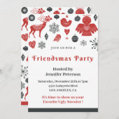 Friendsmas Einladungen Weihnachten Nordic (Vorne/Hinten)