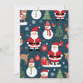 Friendsmas Einladungen Weihnachtsbäume Schneemann (Rückseite)