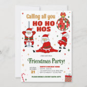Friendsmas Funny Weihnachts-Party Einladung (Vorderseite)