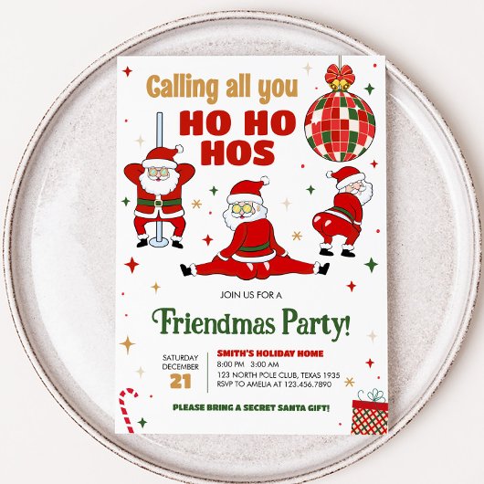 Friendsmas Funny Weihnachts-Party Einladung