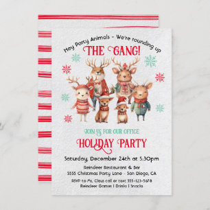 Friendsmas Office Party Tiere Weihnachten Einladung