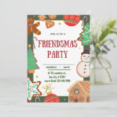 Friendsmas Party Digitale Einladung, Chritsmas Einladung (Stehend Vorderseite)