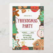Friendsmas Party Digitale Einladung, Chritsmas Einladung (Vorne/Hinten)