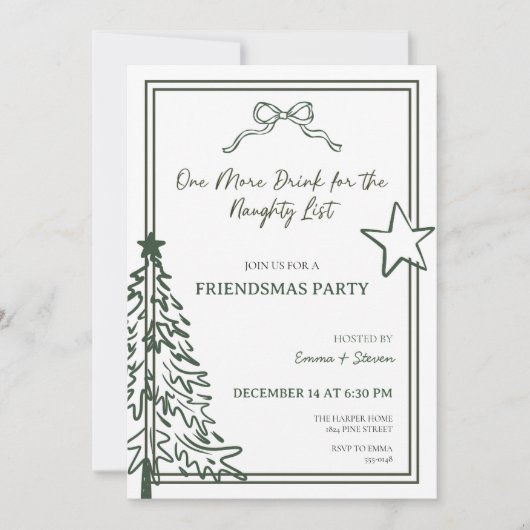 Friendsmas Party Einladung (Vorderseite)