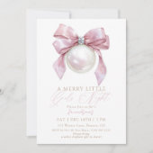 Friendsmas Pink Ornament Girls Night Christmas Einladung (Vorderseite)