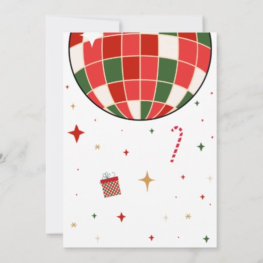 Friendsmas Santa Funny Weihnachts-Party Einladung (Rückseite)