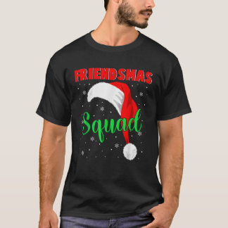 Friendsmas Squad Coole Weihnachtsmannmütze Matchin T-Shirt