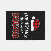 Friendsmas Squad Funny Xmas Light Family Matching Fleecedecke (Vorderseite (Horizontal))