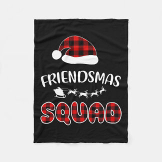 Friendsmas Squad Funny Xmas Light Family Matching Fleecedecke