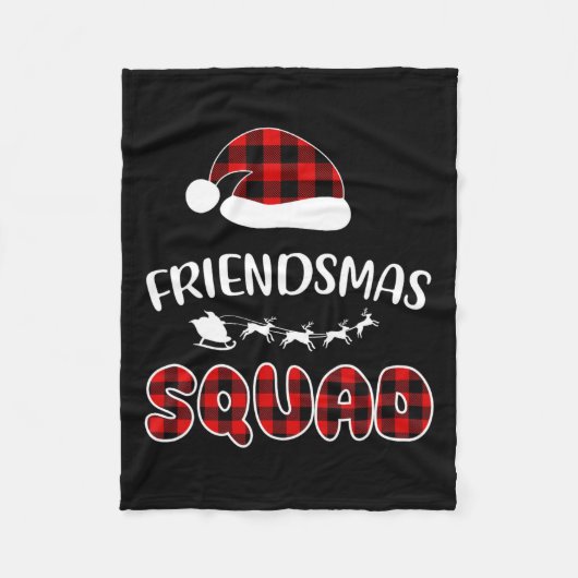 Friendsmas Squad Funny Xmas Light Family Matching Fleecedecke (Vorderseite)