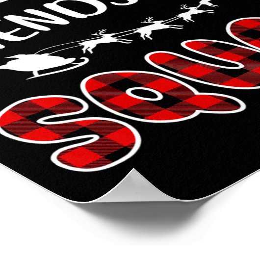 Friendsmas Squad Funny Xmas Light Family Matching Poster (Ecke)