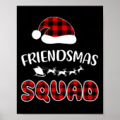 Friendsmas Squad Funny Xmas Light Family Matching Poster (Vorne)